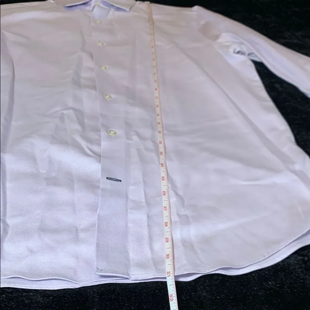Banana Republic Men's Liliac Camden Standard-Fit Birdseye Dress Shirt Medium